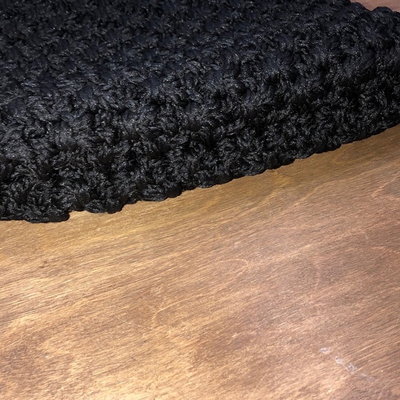 VINTAGE crochet knit square bag w/acrylic handles - Picture 4 of 4